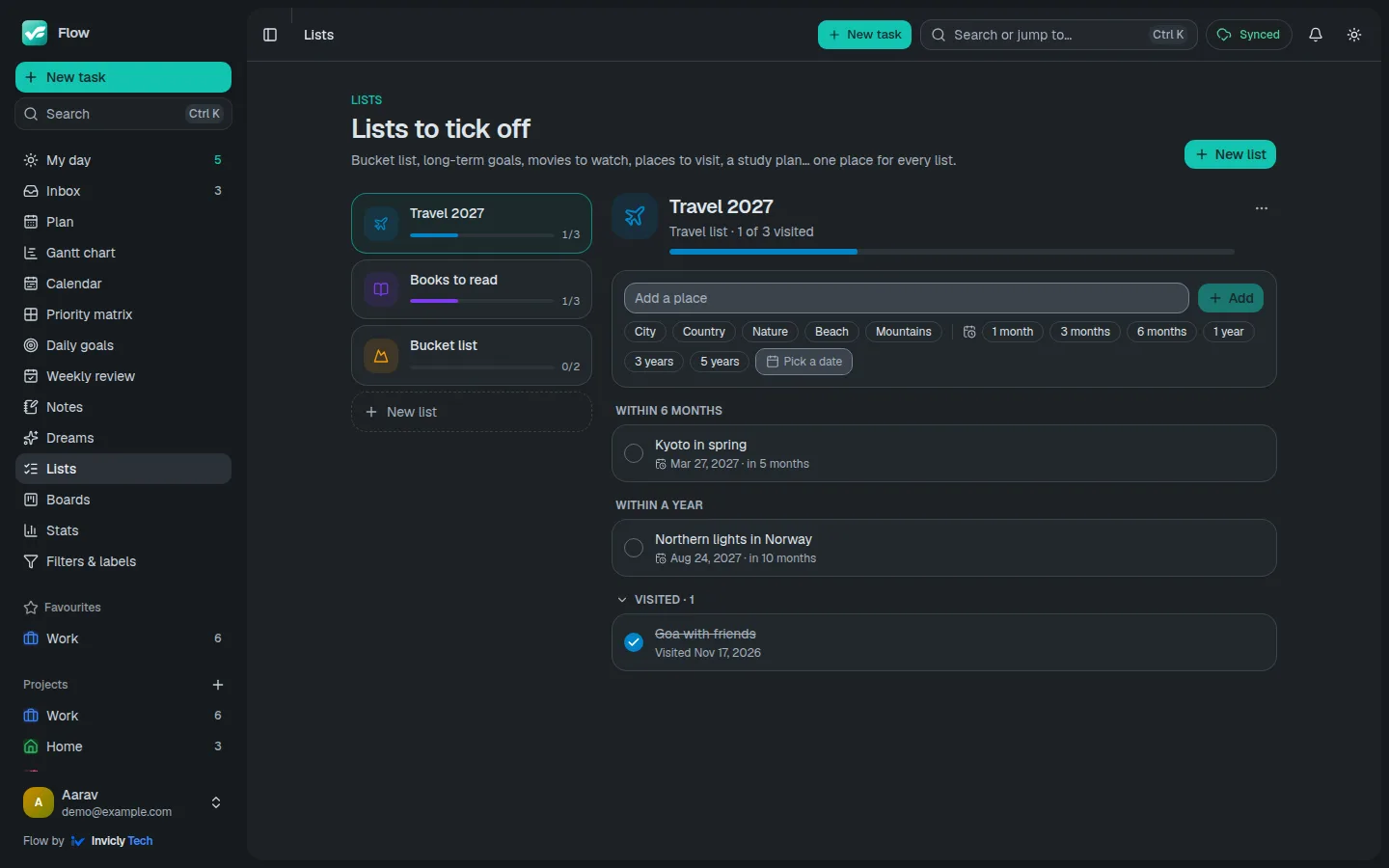 Flow: Lists